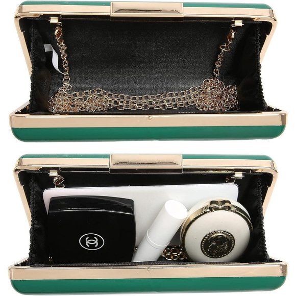 Dasein Women Green Evening Formal Party Wedding Cocktail Prom Handbags - Picture 5 of 6